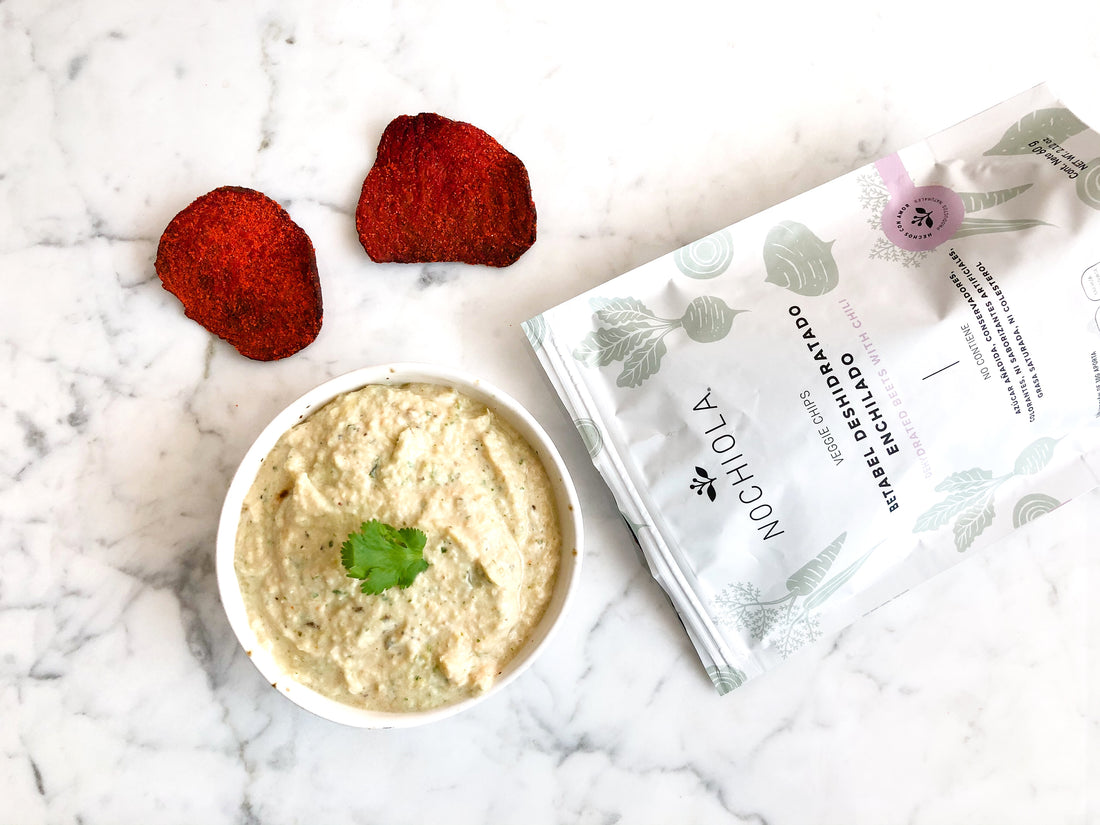 Dip de alcachofa alto en proteína