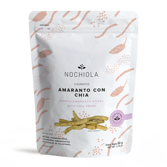 Amaranth Churritos with Chia Seeds