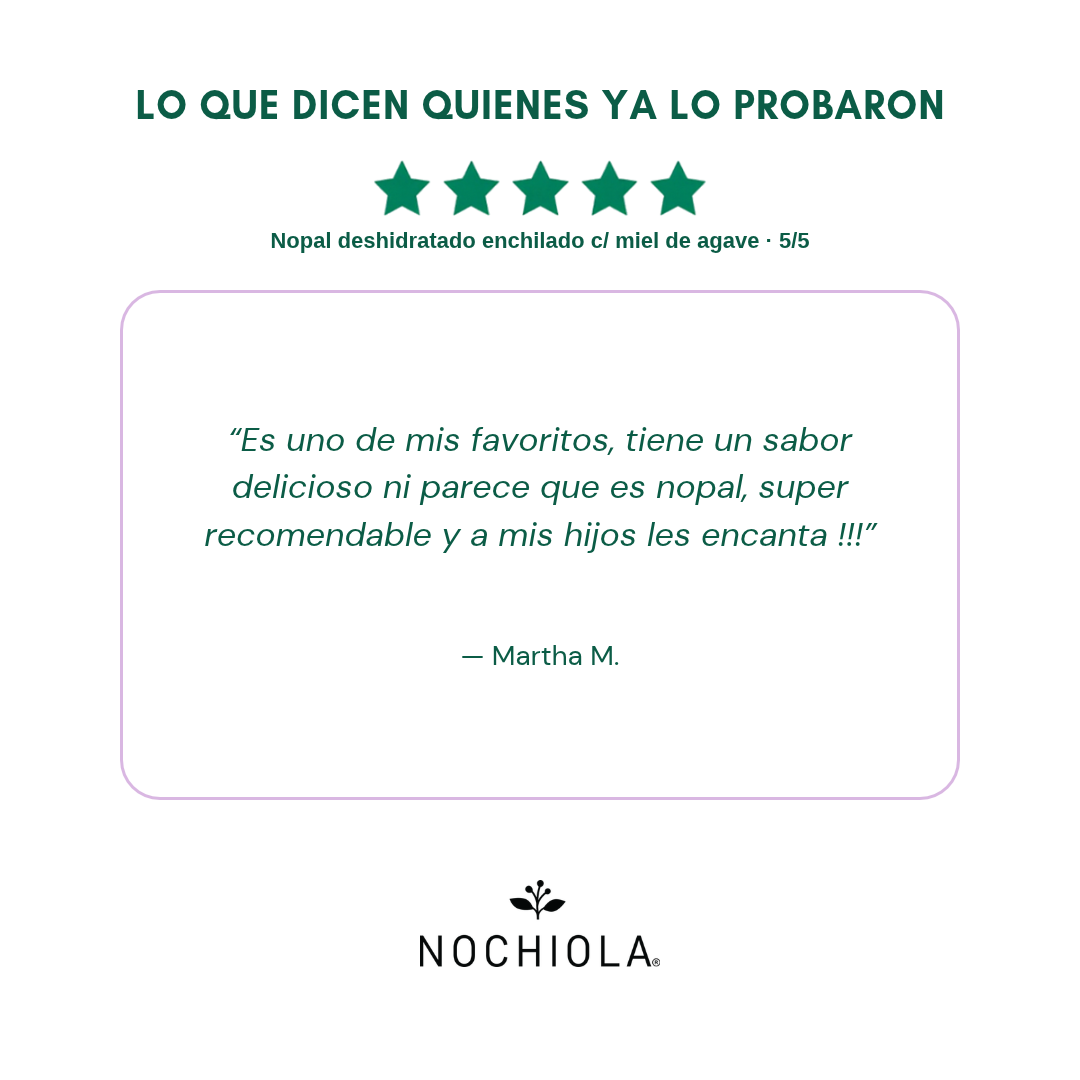 Nopal deshidratado enchilado c/ miel de agave