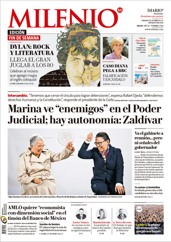 Nota de Nochiola en el periódico Milenio