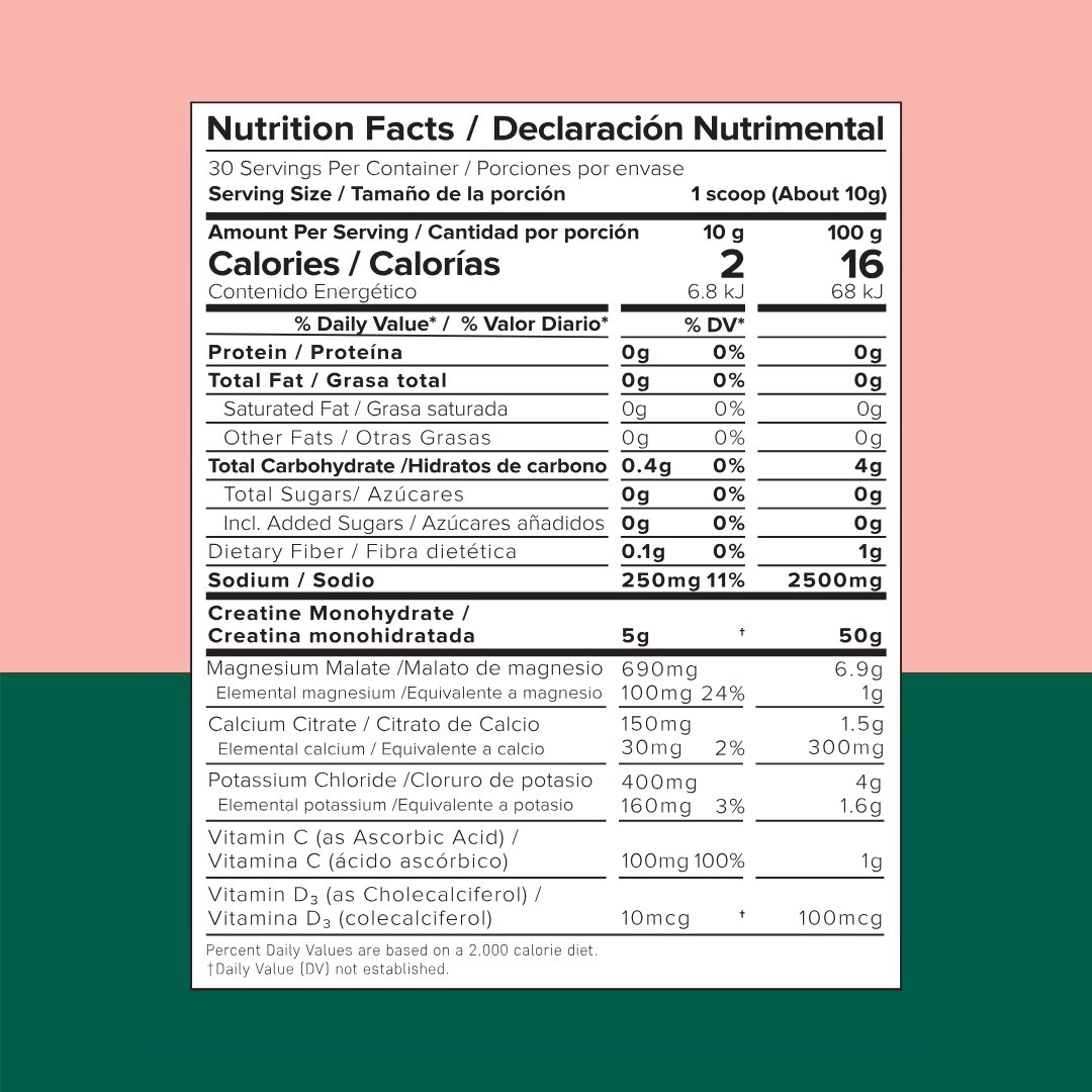 Creatina + electrolitos Sandia 300g