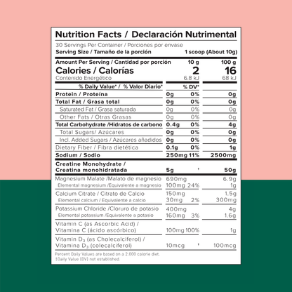 Creatina + electrolitos Sandia 300g