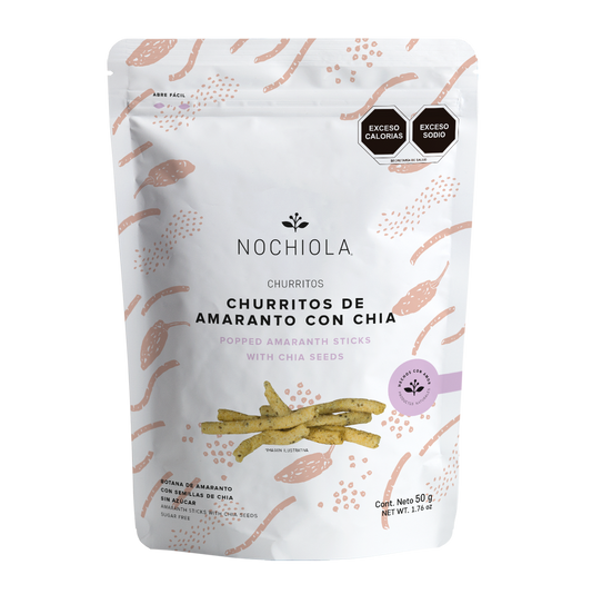 Amaranth Churritos with Chia Seeds