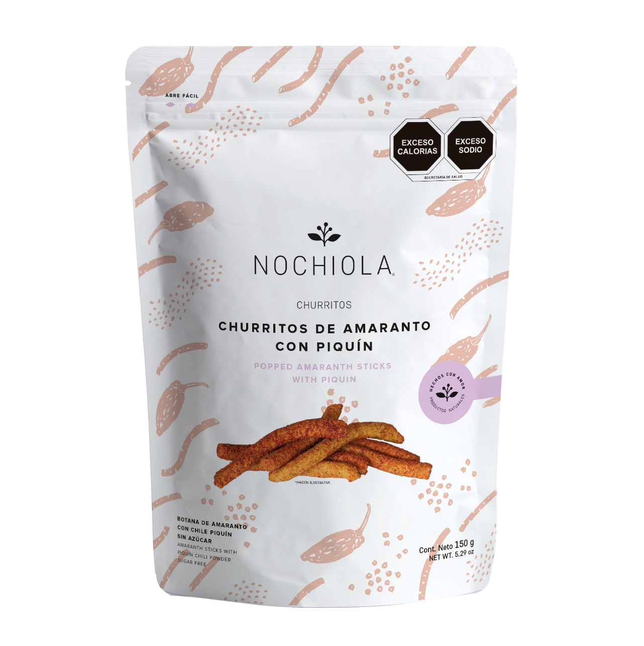 Churritos de amaranto con piquín