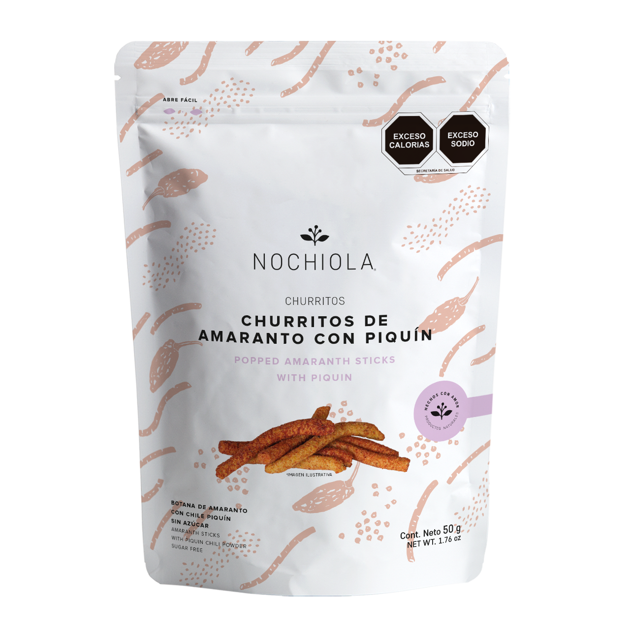 Churritos de amaranto con piquín