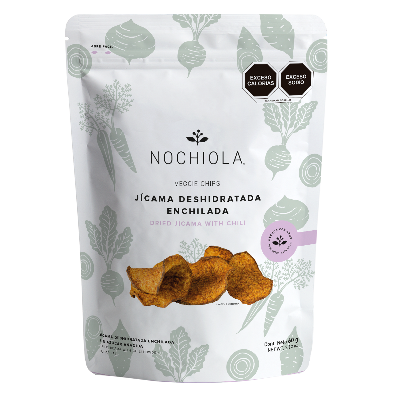 Jícama deshidratada enchilada