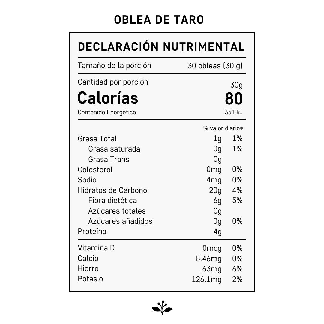 Obleas de Taro sin azúcar 60g